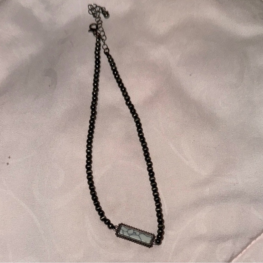 2 Navajo Pearl Style Necklaces with Pendant